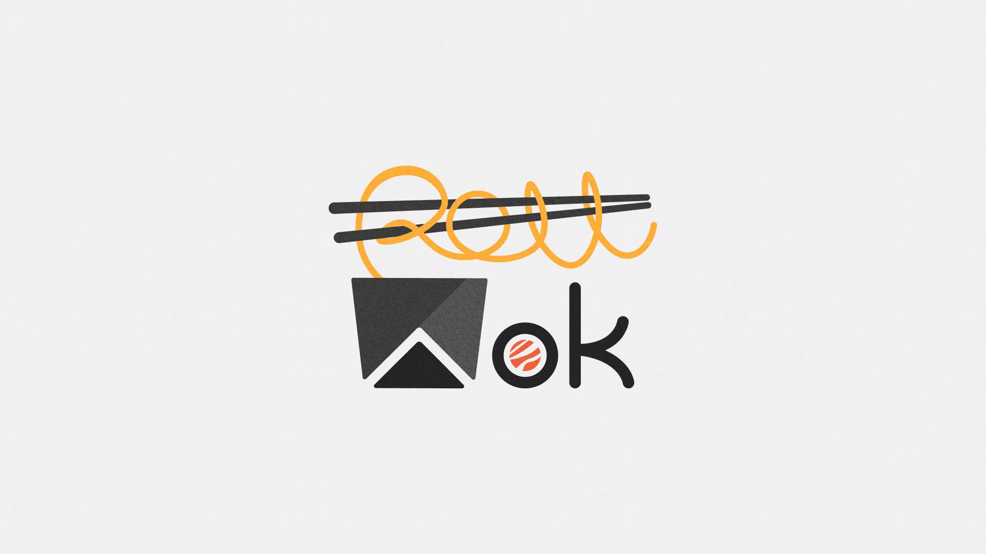Разработка логотипа в Калачинске для суши-бара «Roll Wok Club»
